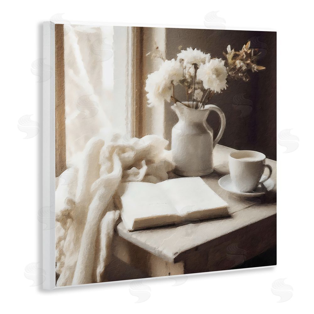 Riley B Neutral Morning Coffee Journaling Wall Plaque Art Print