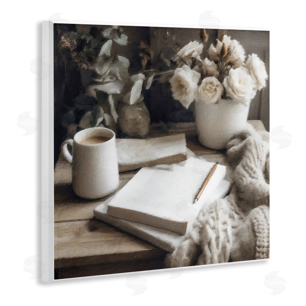 Riley B Morning Coffee & Journaling Wall Plaque Art Print