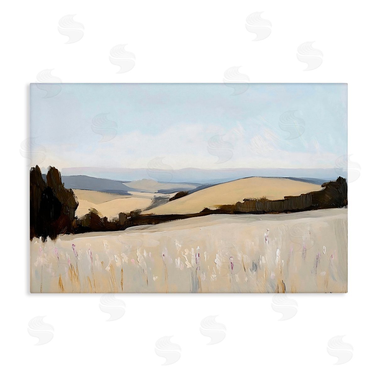 Franklyn Gregory Rolling White Fields Canvas Wall Art Print