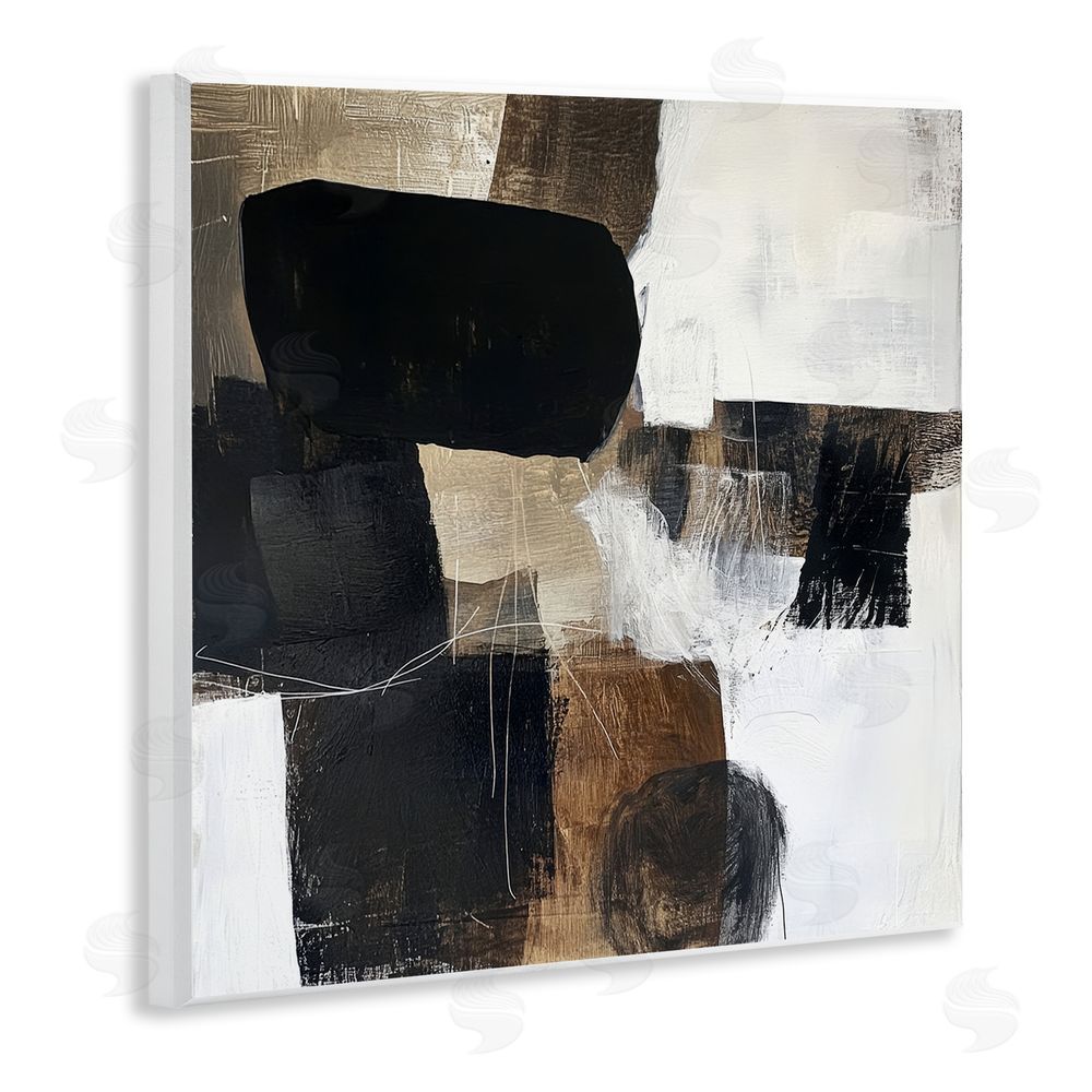 Petal Prints Design Earthly Hues Abstract Design Wall Plaque Art Print