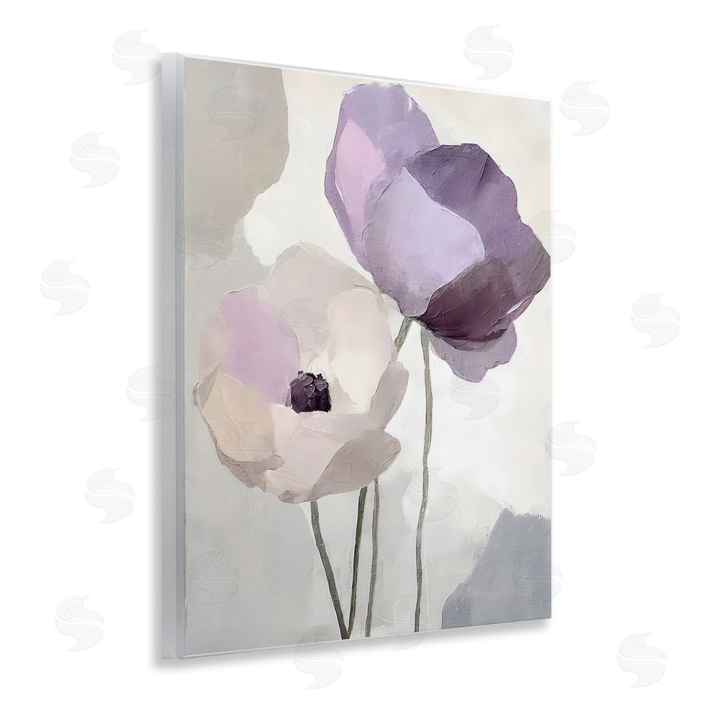 Riley B Lavender Haze Floral Pair Wall Plaque Art Print