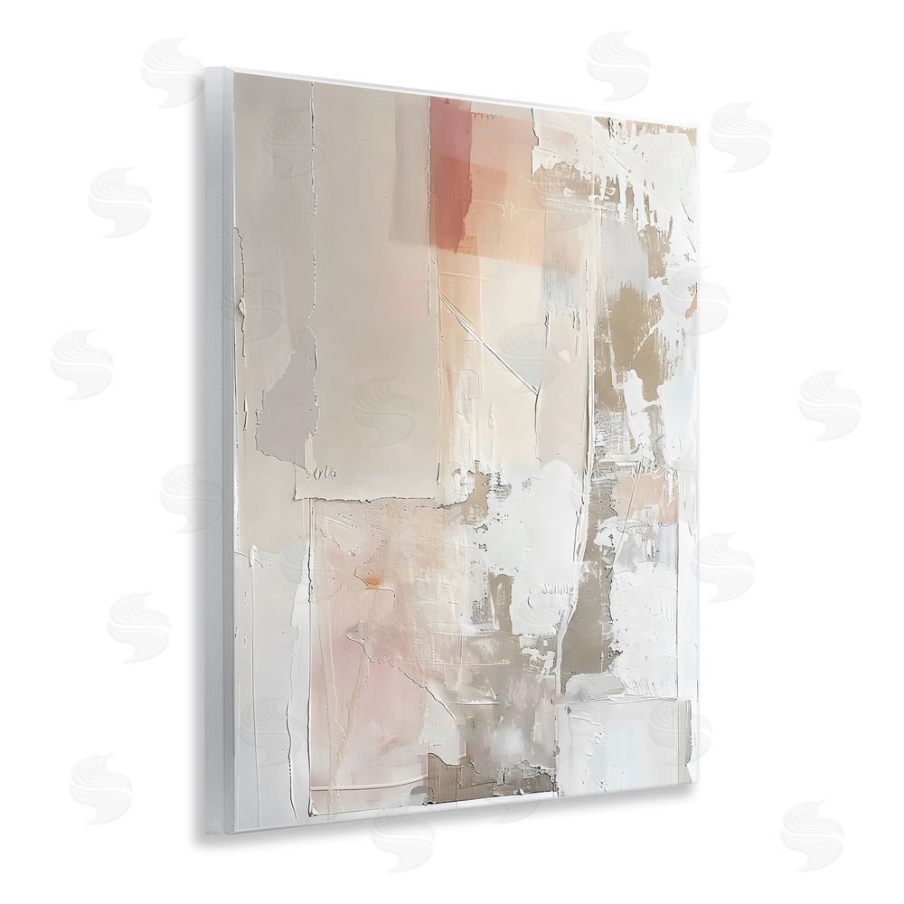 Riley B Brushed Abstract Subtle Tones Wall Plaque Art Print