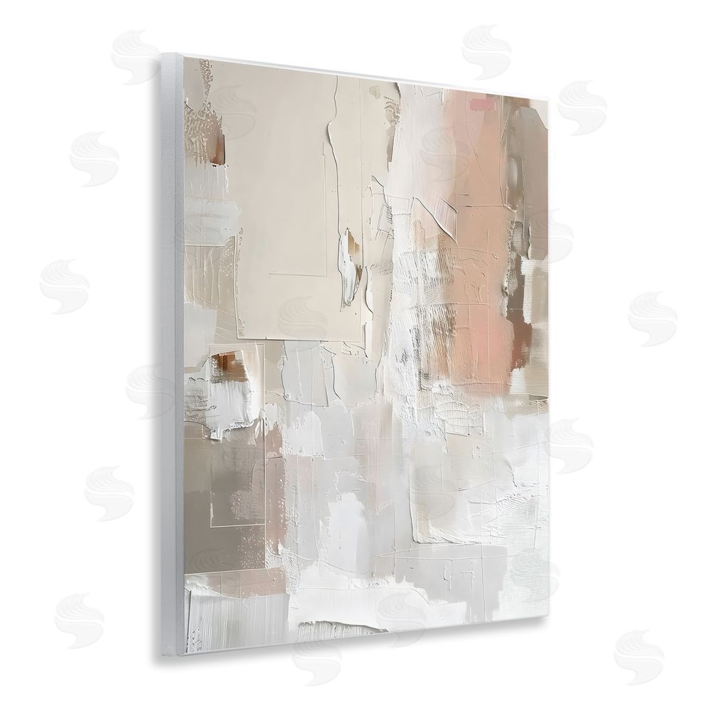 Riley B Blush & Neutrals Abstract Wall Plaque Art Print