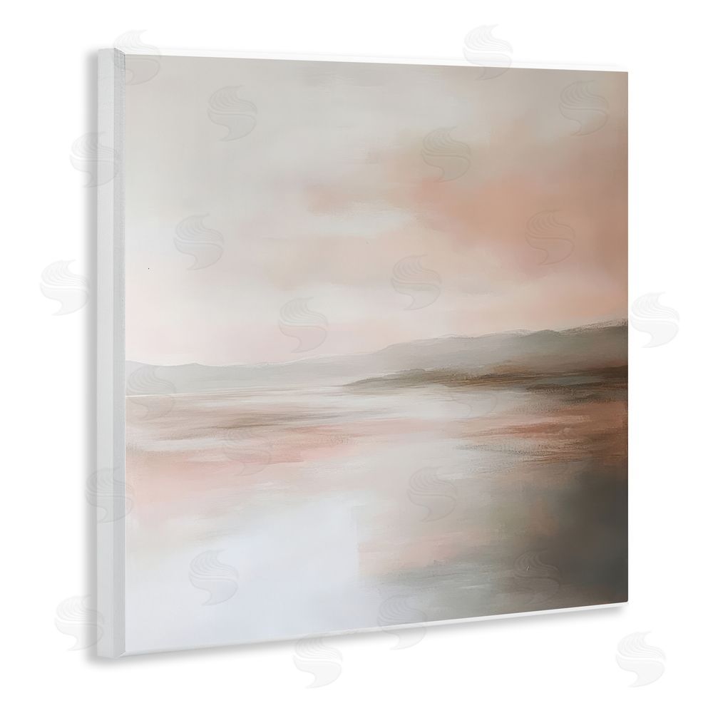 Petal Prints Design Muted Landscape Abstract Coast Wall Plaque Art Print