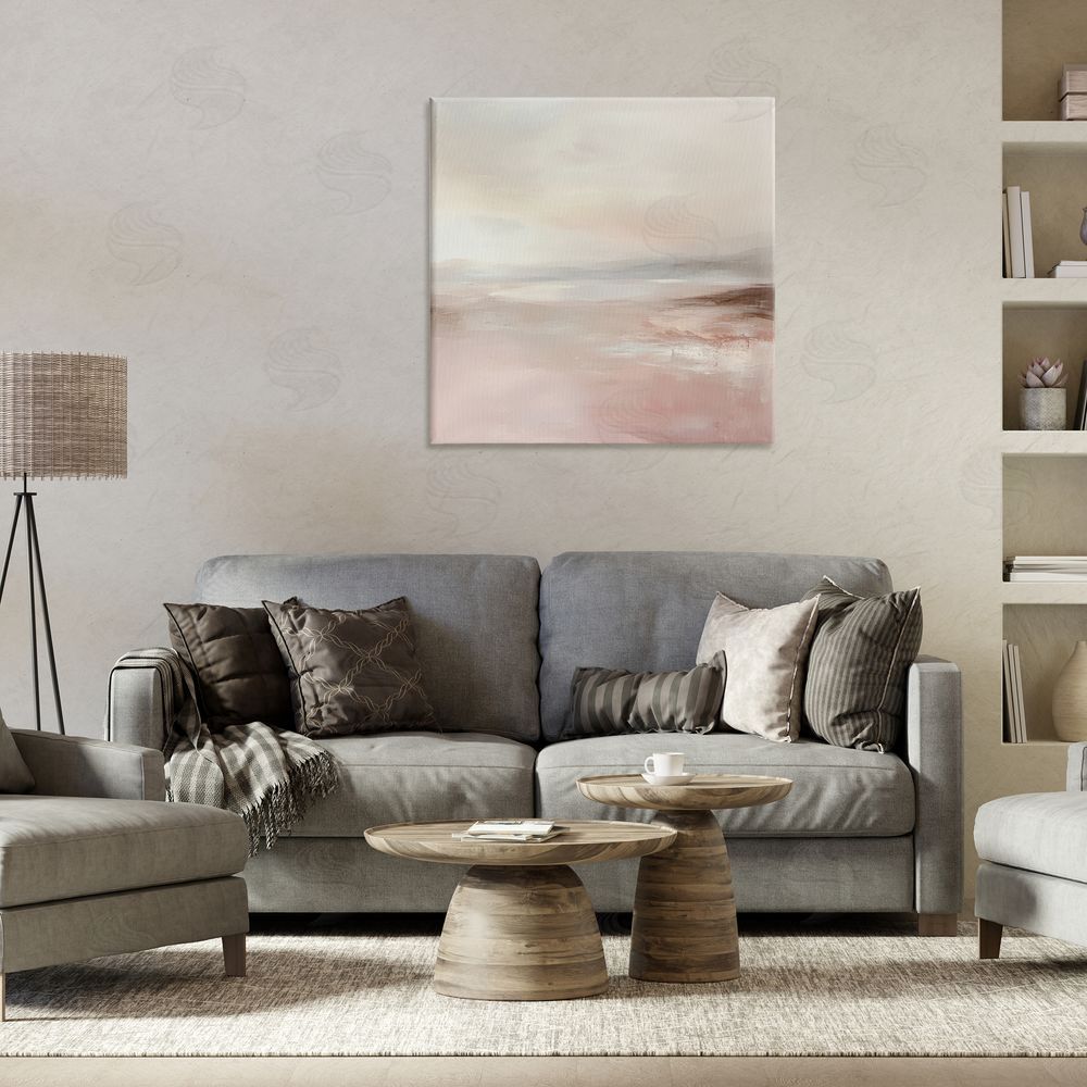 Petal Prints Design Muted Landscape Pink Tides Canvas Art on Wall