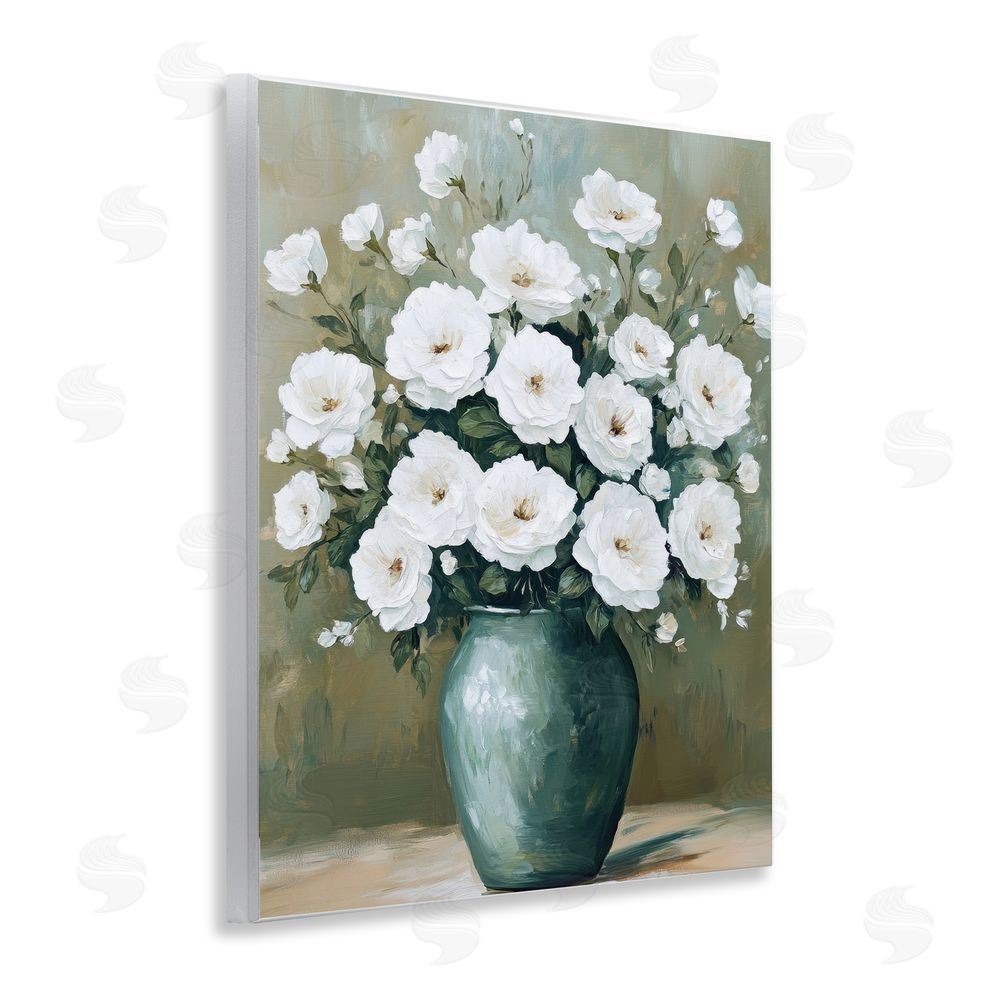 Petal Prints Design Ivory Bouquet Flower Blossoms Wall Plaque Art Print