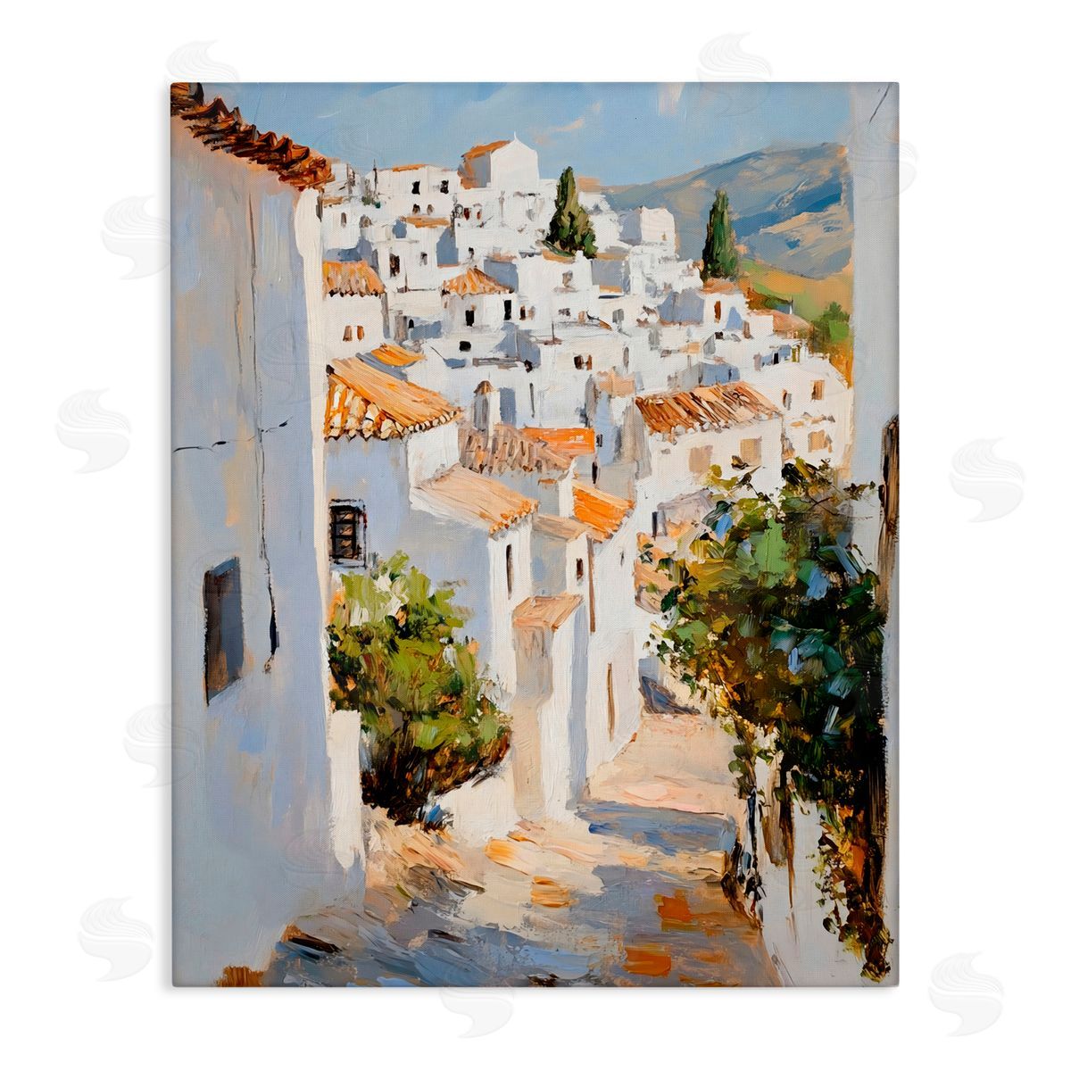 Franklyn Gregory Charming European Town Canvas Wall Art Print