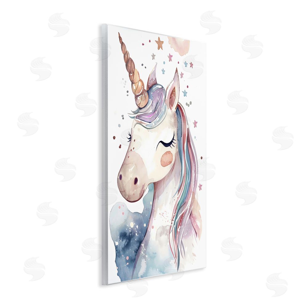 Creative Studio Cute Unicorn under Stars Wall Plaque Art Print