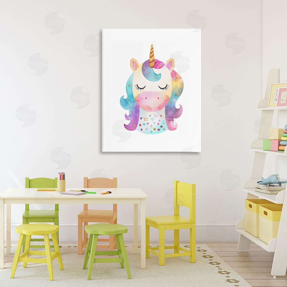 LSR Design Studio Unicorn Nursery Fantasy Animal Canvas Art on Wall