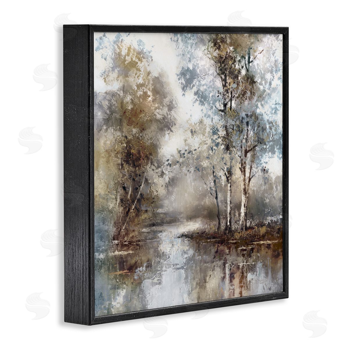 T.C. Chiu Meandering River Scene Black Framed Giclee Art Print