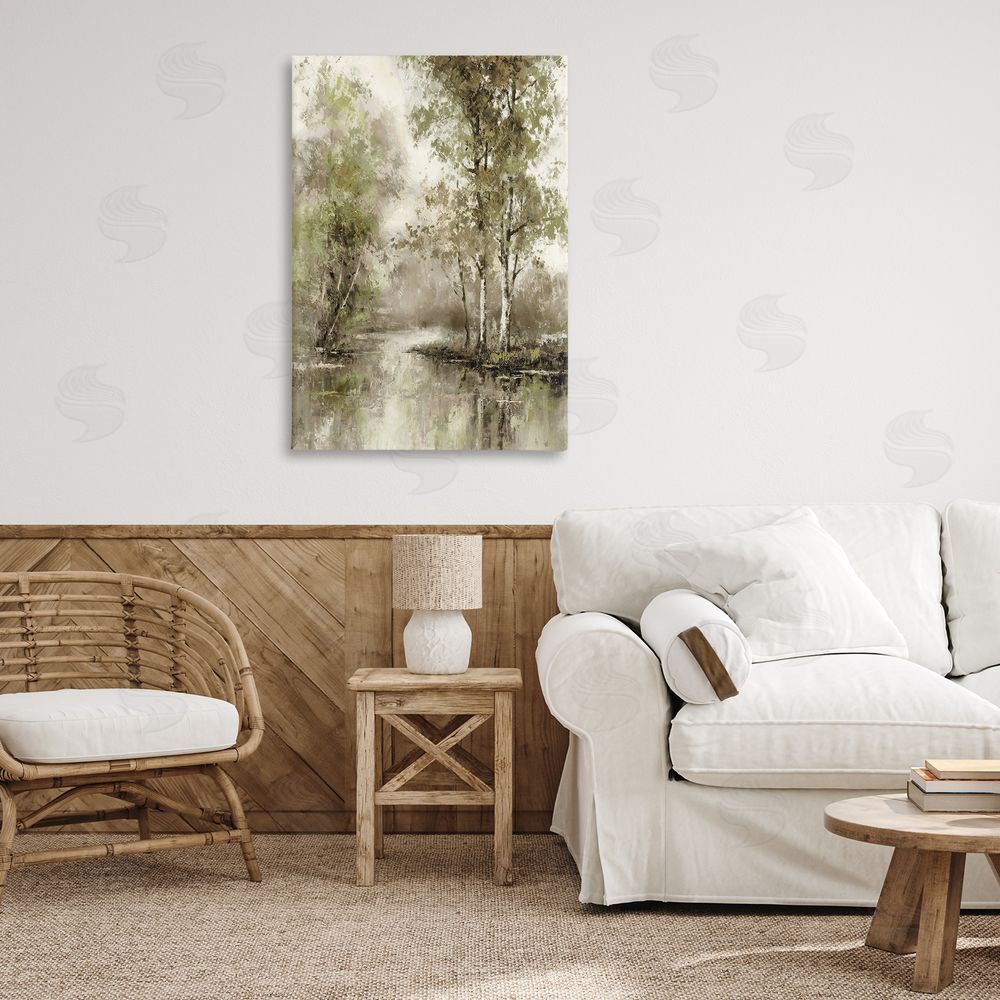 T.C. Chiu Spring Forest River Printed Wall Art in Room