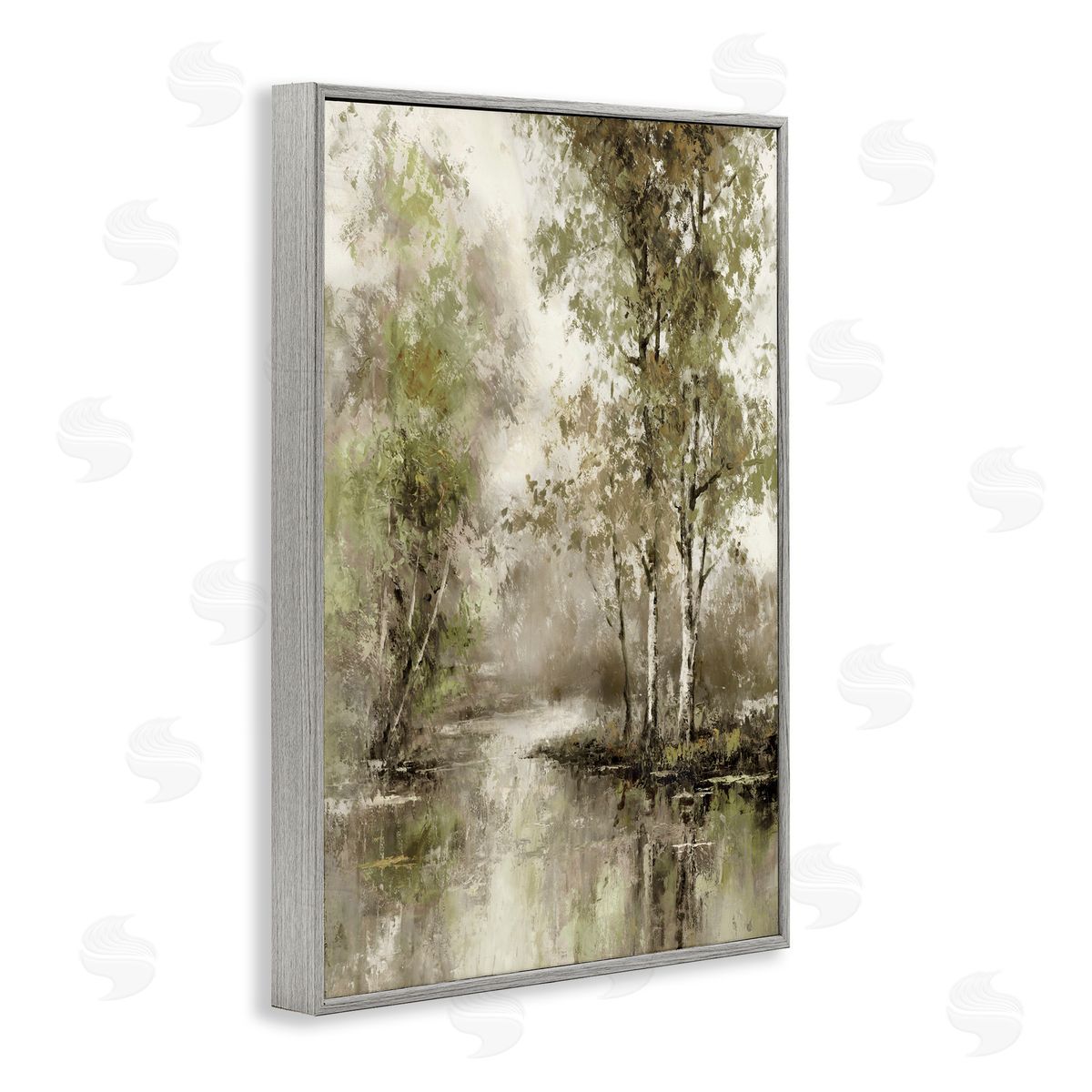T.C. Chiu Spring Forest River Gray Framed Giclee Art Print