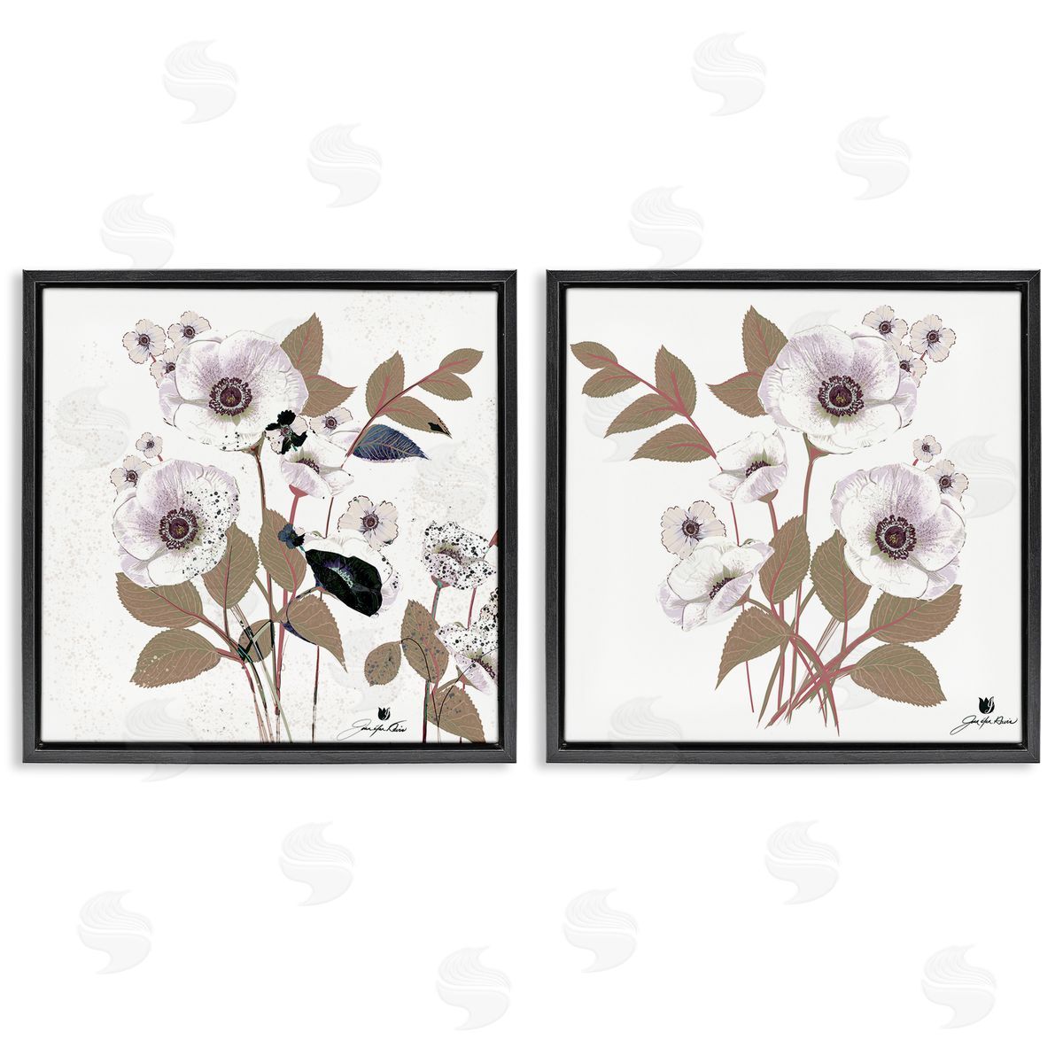 Joan Davis Close Prayers White Flowers Canvas Wall Art Print
