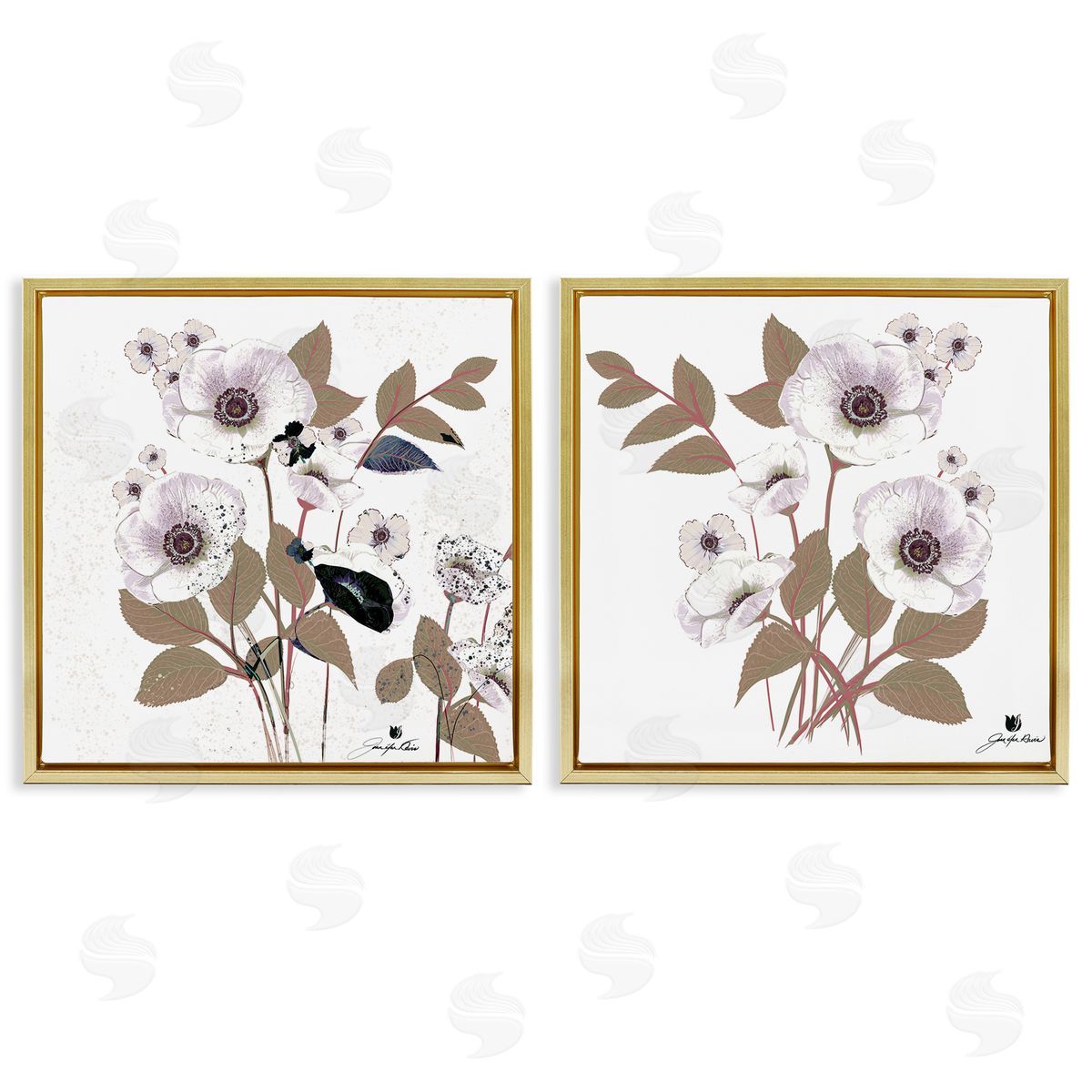 Joan Davis Close Prayers White Flowers Canvas Wall Art Print