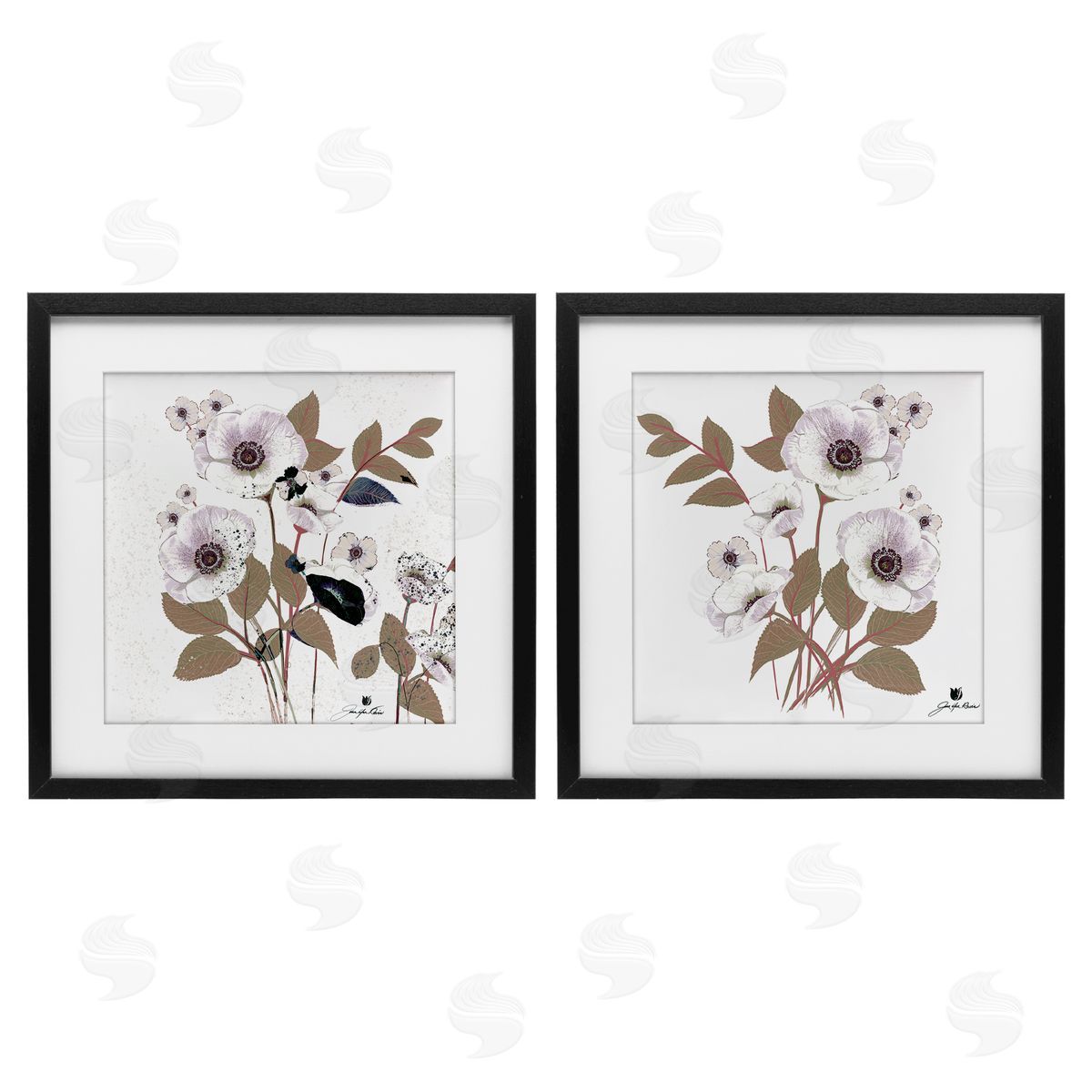 Joan Davis Close Prayers White Flowers Canvas Wall Art Print