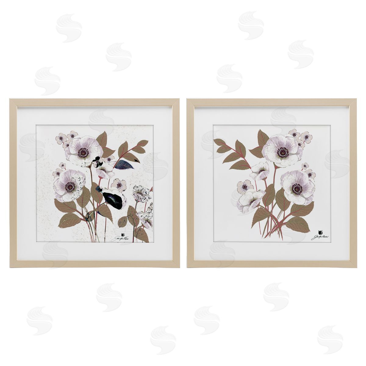 Joan Davis Close Prayers White Flowers Canvas Wall Art Print