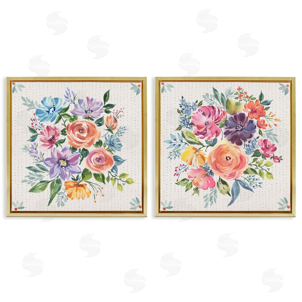 Jenny Faw Vintage Floral Motif Canvas Wall Art Print