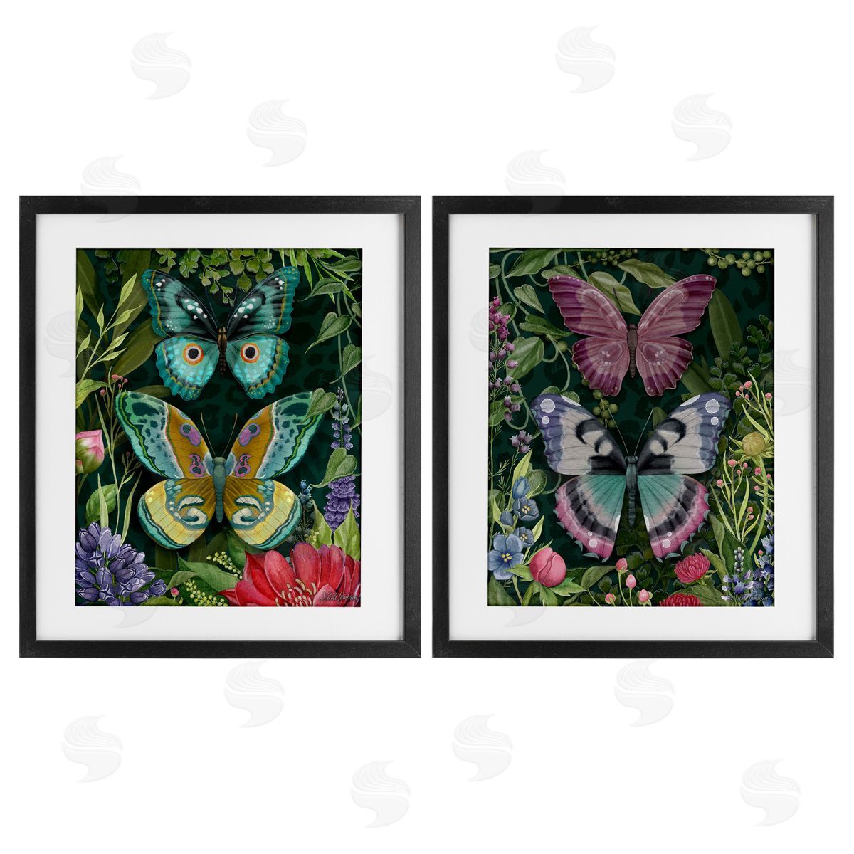 Nicole Tamarin Wild Garden Butterflies Canvas Wall Art Print