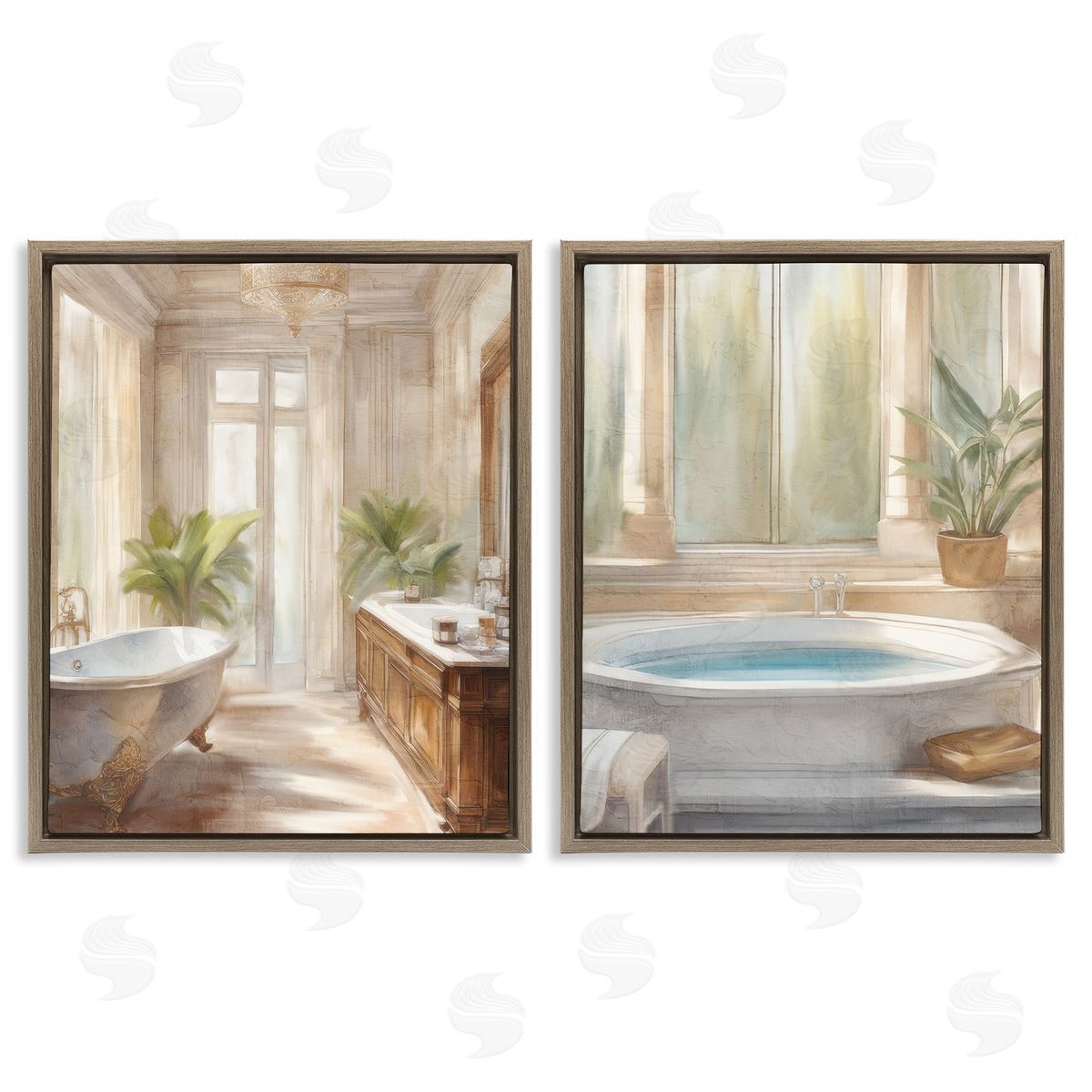 Kim Allen Serenity Bath Bathroom Interior Canvas Wall Art Print