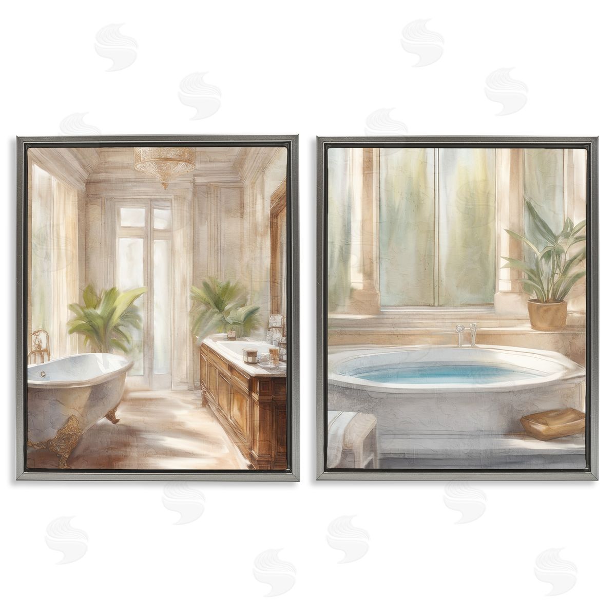 Kim Allen Serenity Bath Bathroom Interior Canvas Wall Art Print