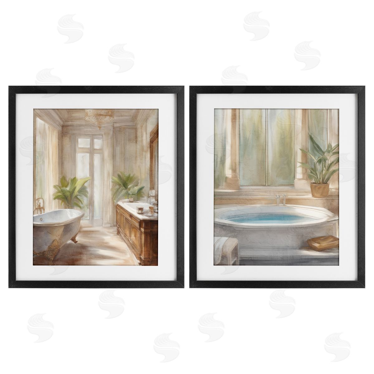 Kim Allen Serenity Bath Bathroom Interior Canvas Wall Art Print