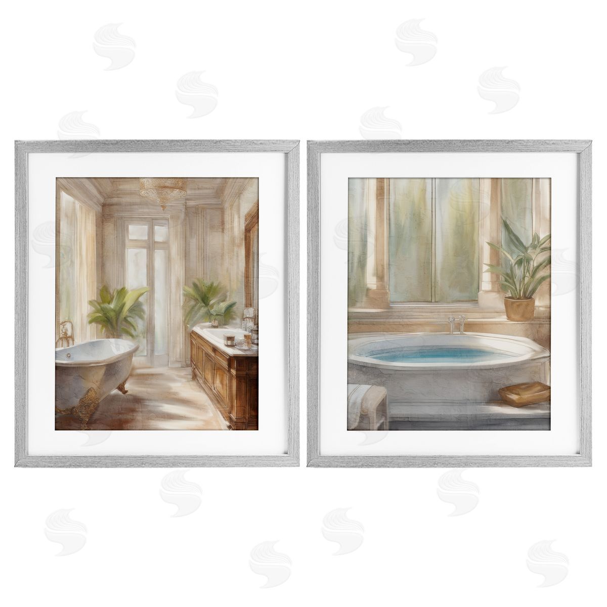 Kim Allen Serenity Bath Bathroom Interior Canvas Wall Art Print
