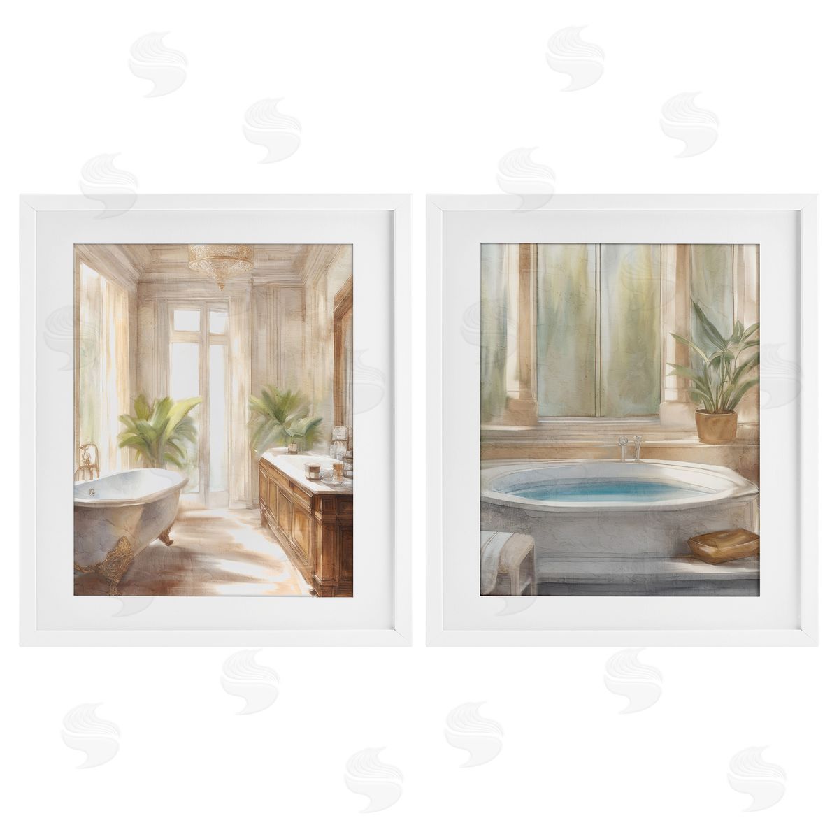 Kim Allen Serenity Bath Bathroom Interior Canvas Wall Art Print