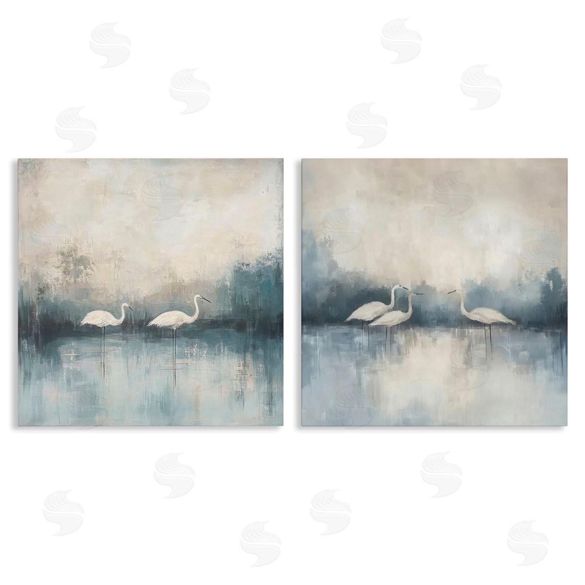 Mona Grace Still Waters And Soft Wings Canvas Wall Art Print