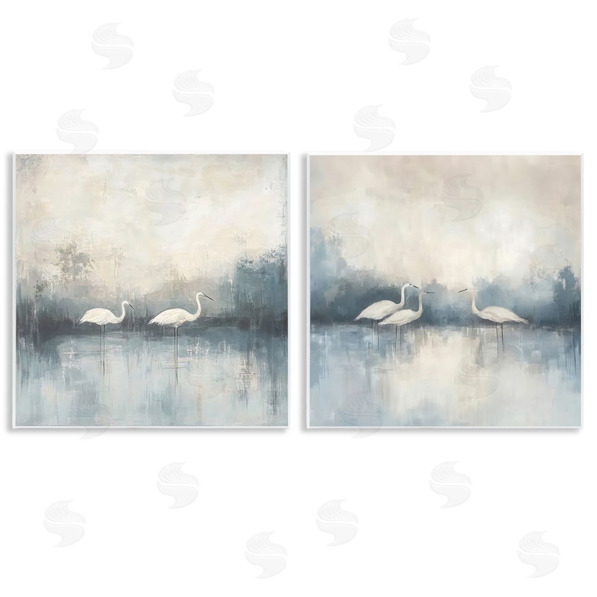 Mona Grace Still Waters And Soft Wings Canvas Wall Art Print