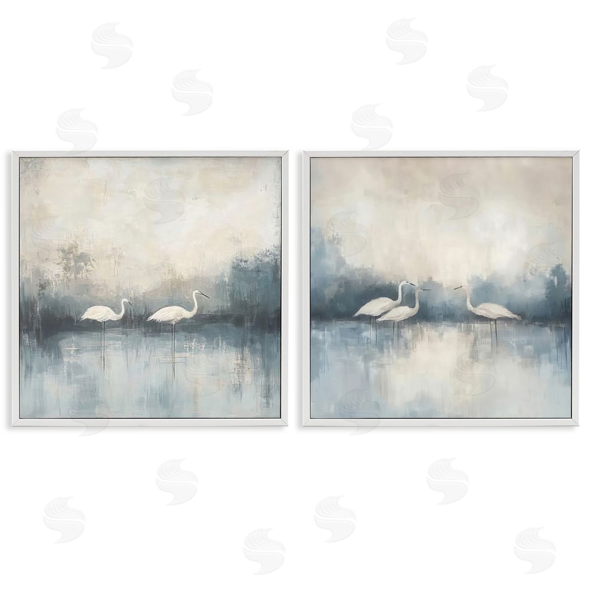 Mona Grace Still Waters And Soft Wings Canvas Wall Art Print