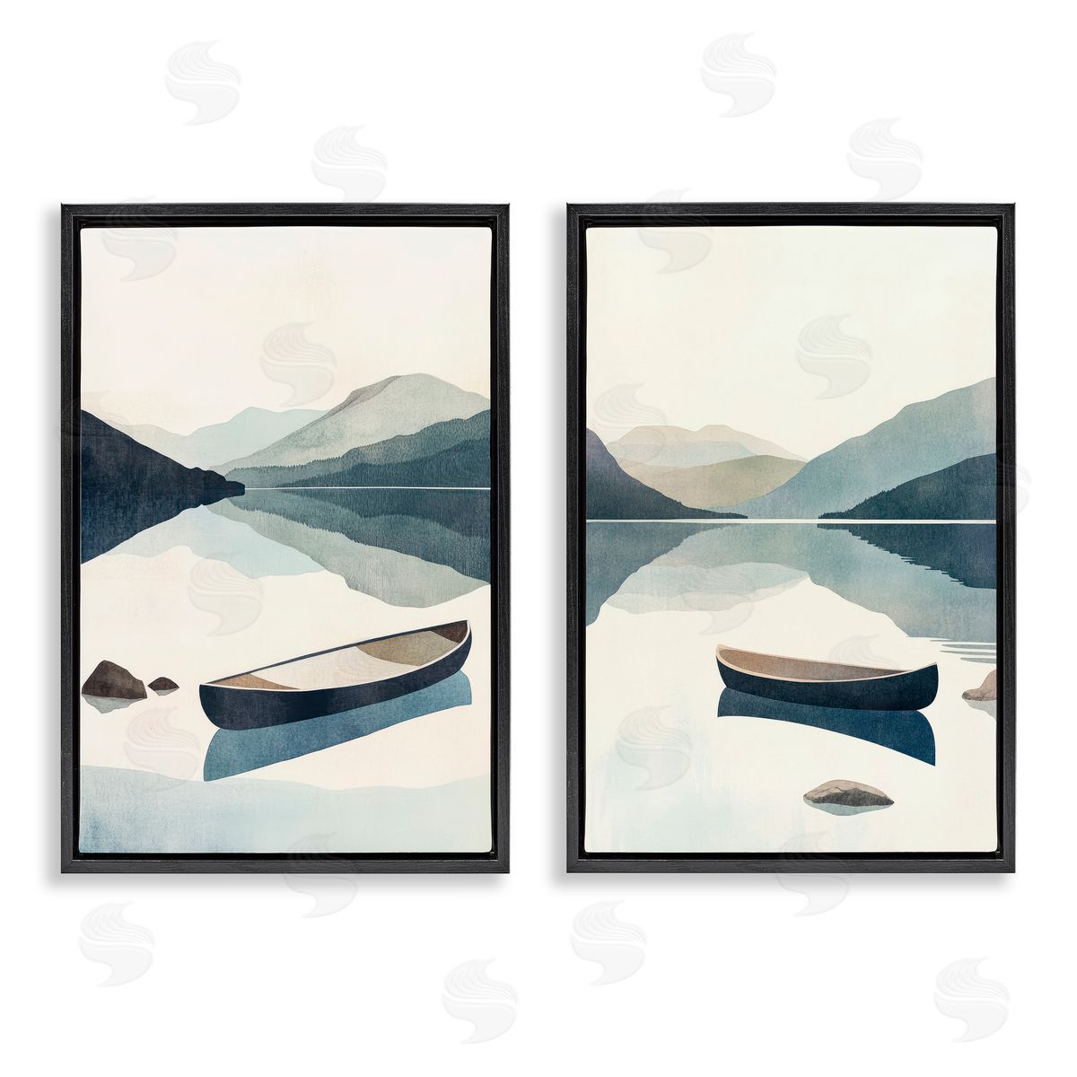Mona Grace Silent Mountain Shore Canvas Wall Art Print