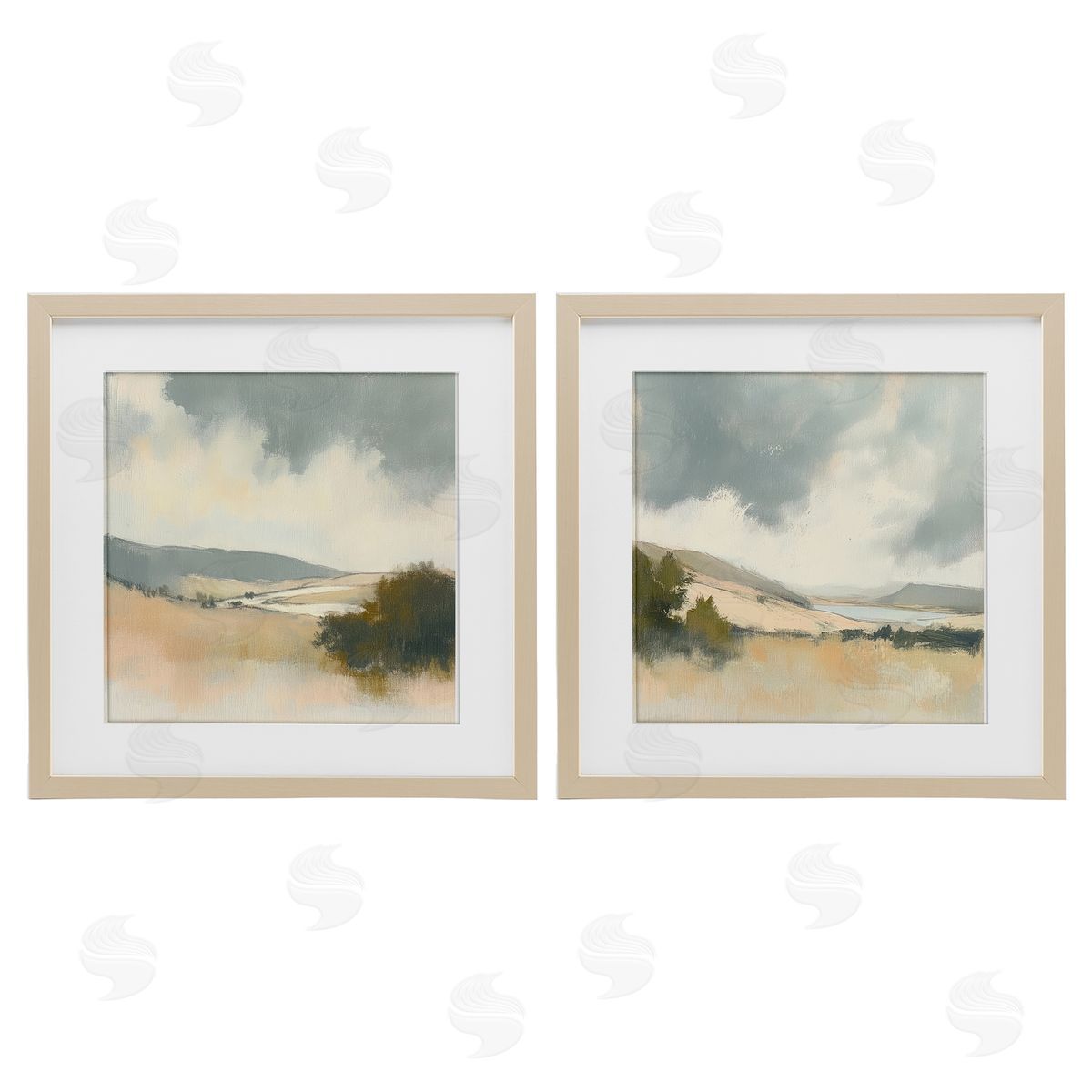 Mona Grace Landscape of Brush Strokes Canvas Wall Art Print