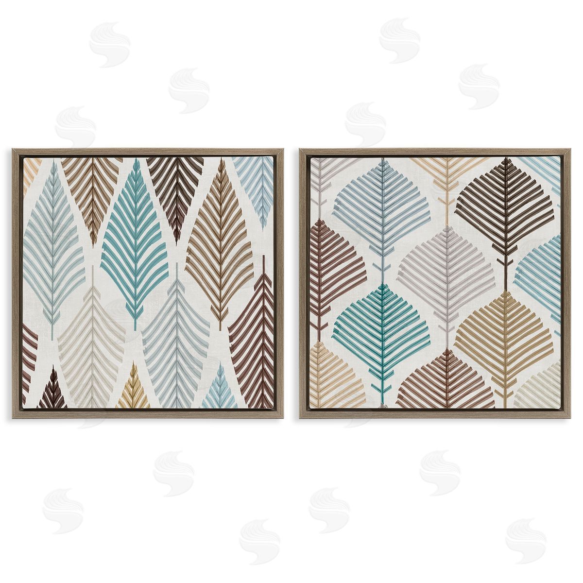 Eli Jones Boho Leaves & Stems Canvas Wall Art Print