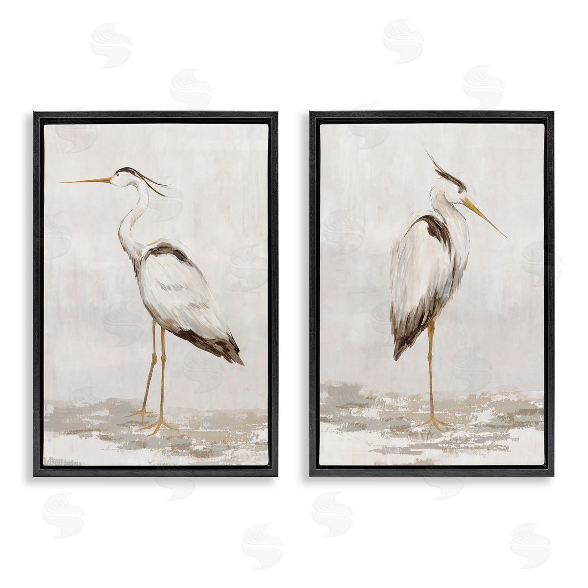 Hannah Dawson Serene Heron Birds Canvas Wall Art Print