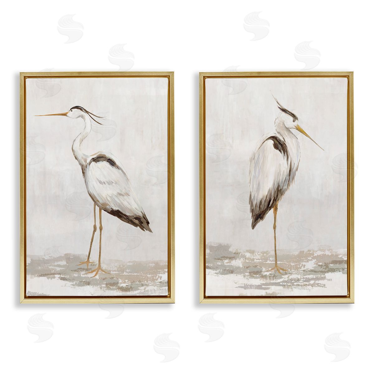 Hannah Dawson Serene Heron Birds Canvas Wall Art Print