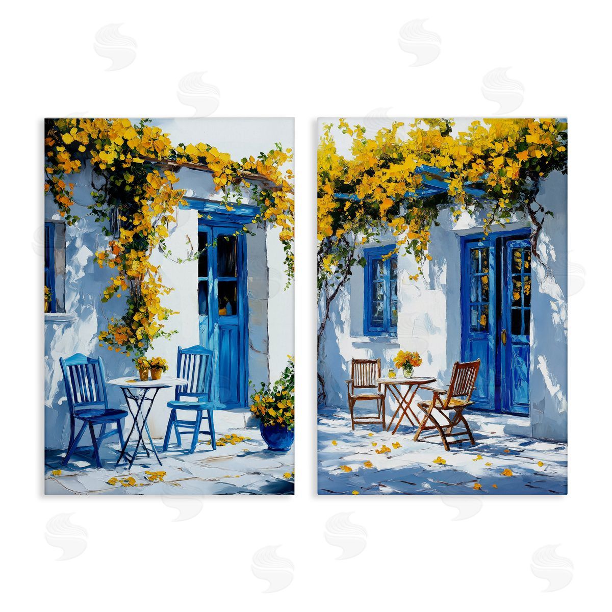 Raymond Powers Sunny Afternoon Patio Canvas Wall Art Print