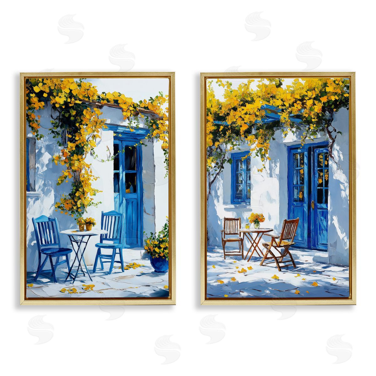 Raymond Powers Sunny Afternoon Patio Canvas Wall Art Print