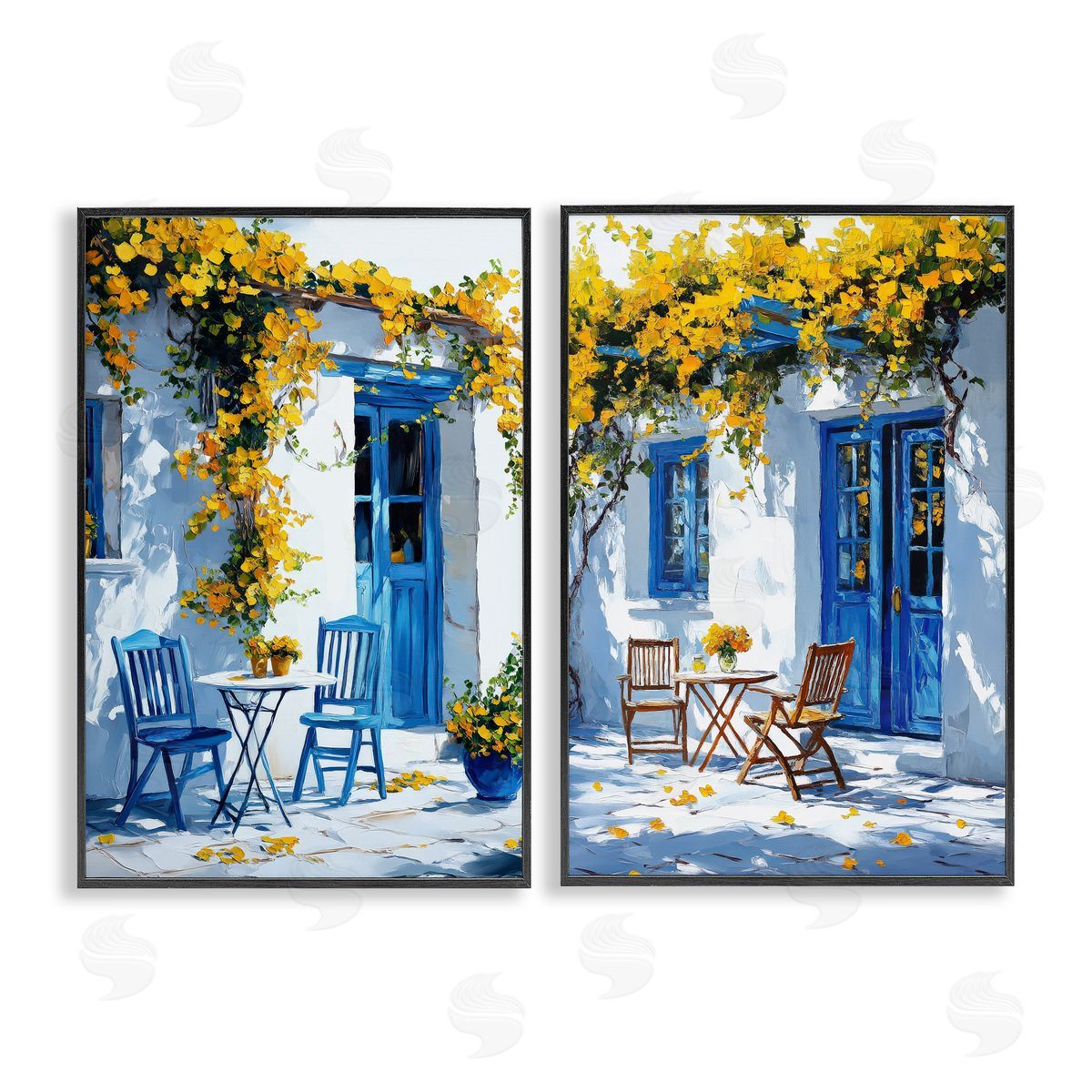 Raymond Powers Sunny Afternoon Patio Canvas Wall Art Print