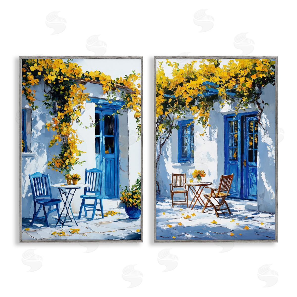 Raymond Powers Sunny Afternoon Patio Canvas Wall Art Print