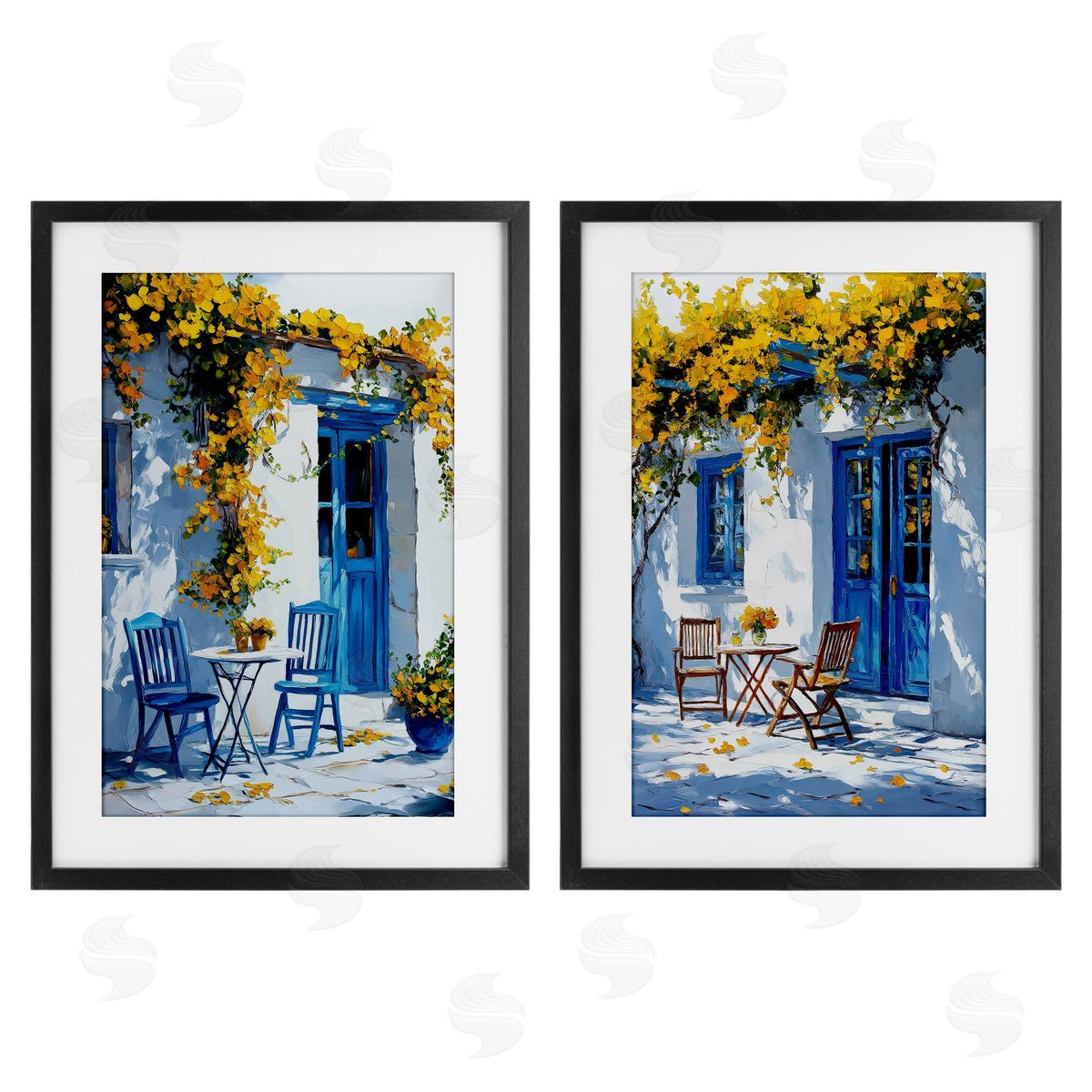 Raymond Powers Sunny Afternoon Patio Canvas Wall Art Print