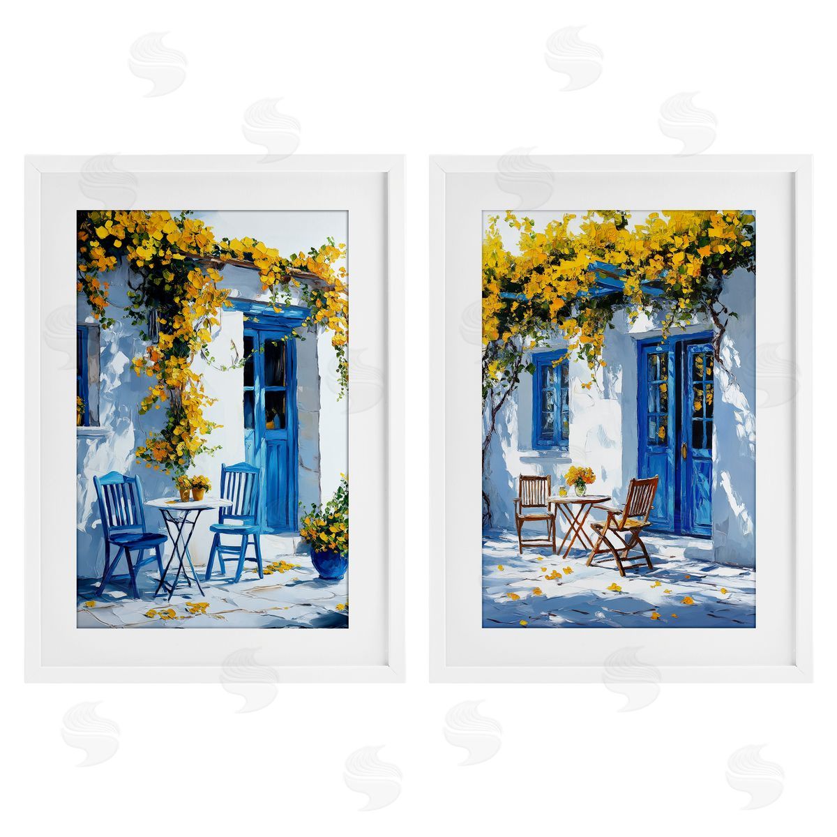 Raymond Powers Sunny Afternoon Patio Canvas Wall Art Print
