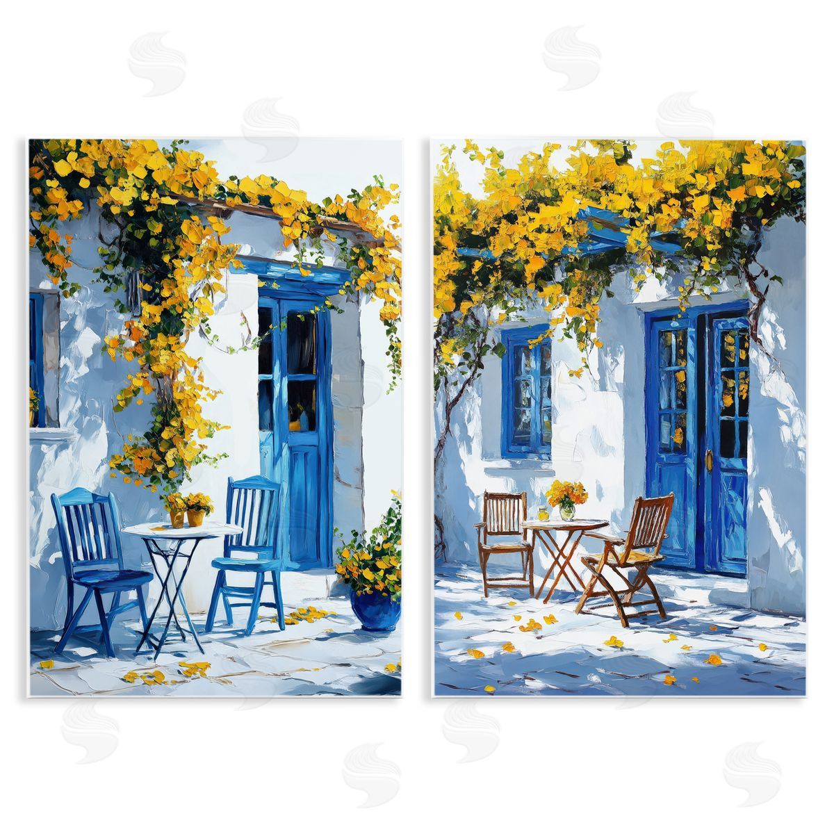 Raymond Powers Sunny Afternoon Patio Canvas Wall Art Print