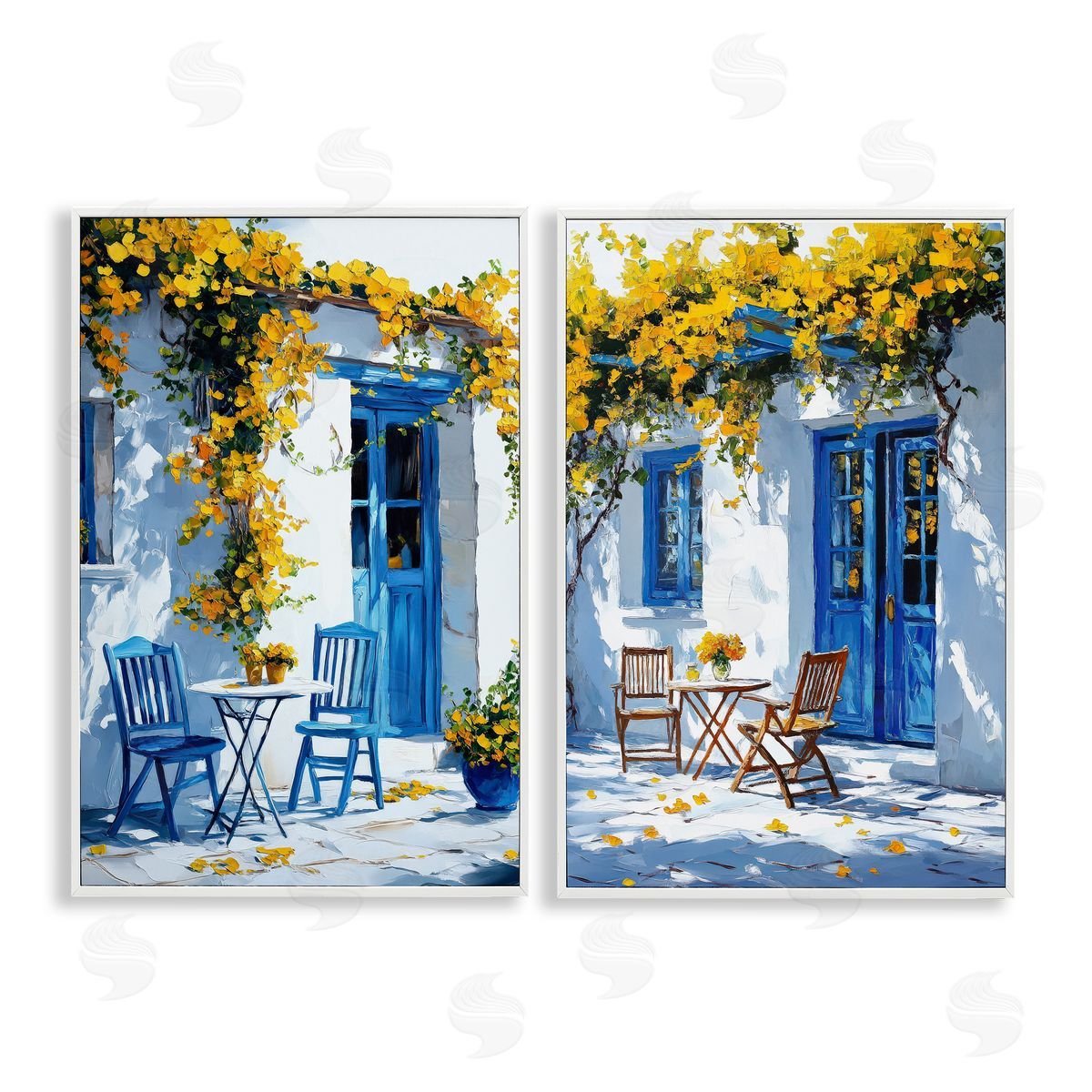 Raymond Powers Sunny Afternoon Patio Canvas Wall Art Print