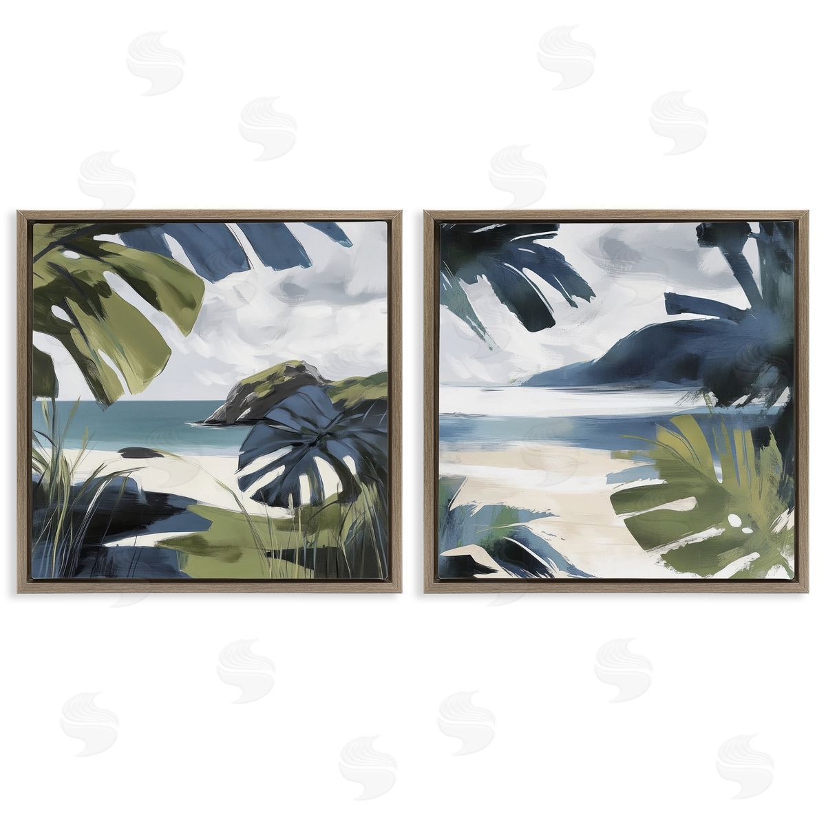 Elara Yasna Tropical Vibes Beach Scenes Canvas Wall Art Print