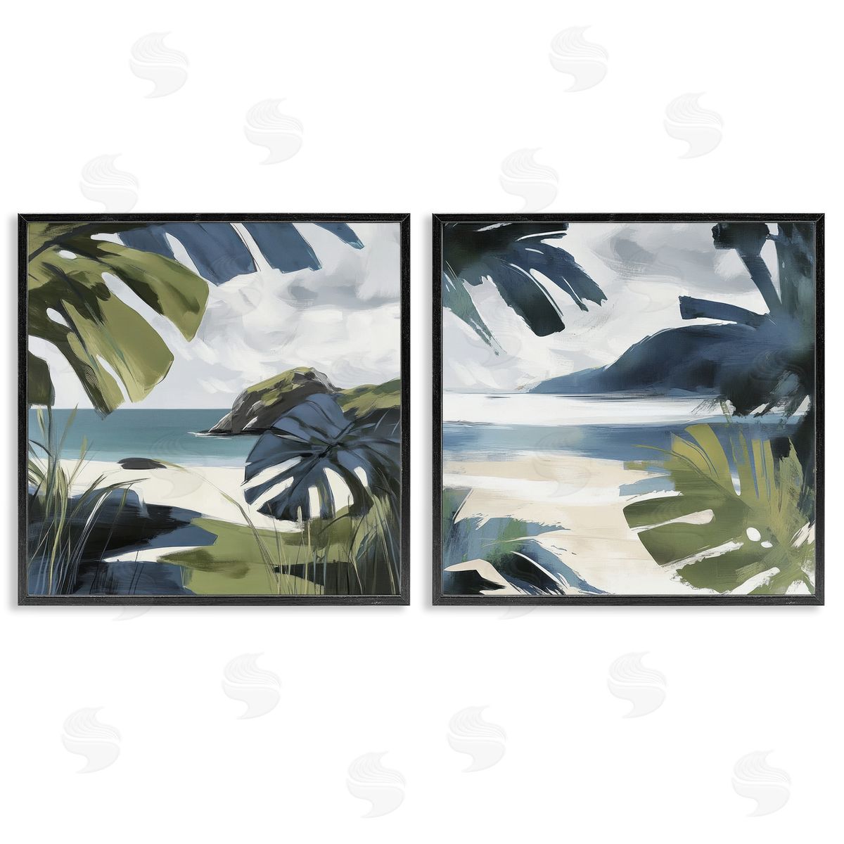 Elara Yasna Tropical Vibes Beach Scenes Canvas Wall Art Print