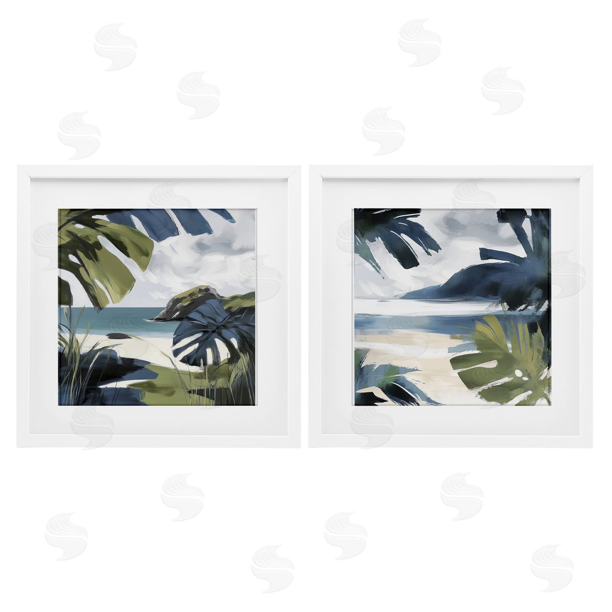 Elara Yasna Tropical Vibes Beach Scenes Canvas Wall Art Print