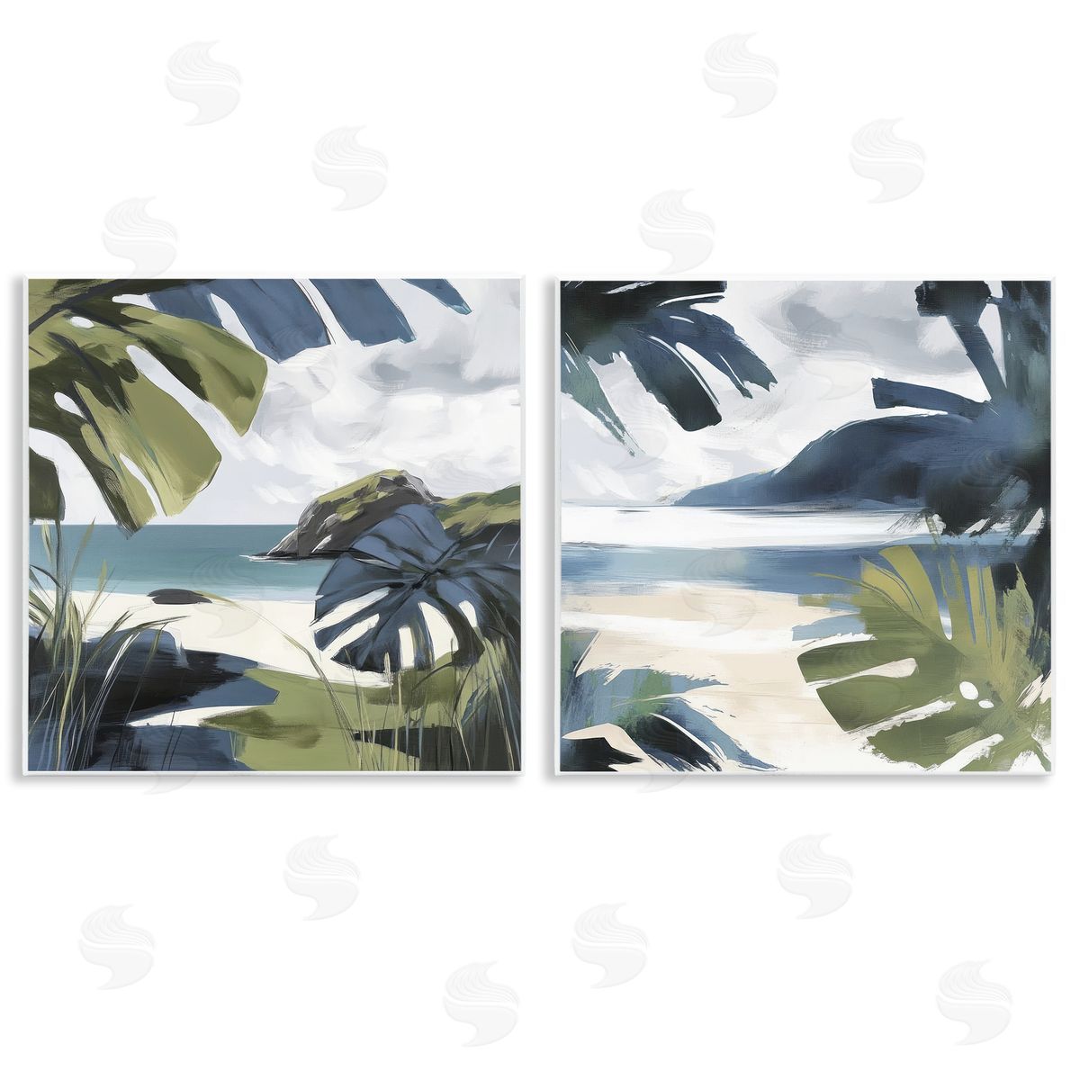 Elara Yasna Tropical Vibes Beach Scenes Canvas Wall Art Print