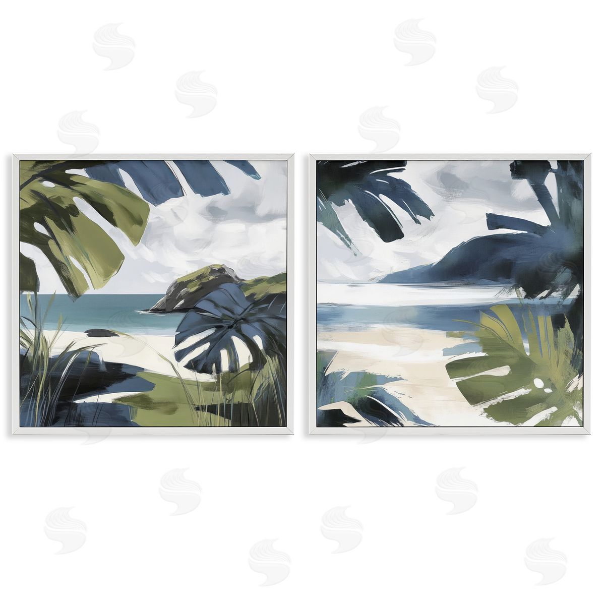 Elara Yasna Tropical Vibes Beach Scenes Canvas Wall Art Print