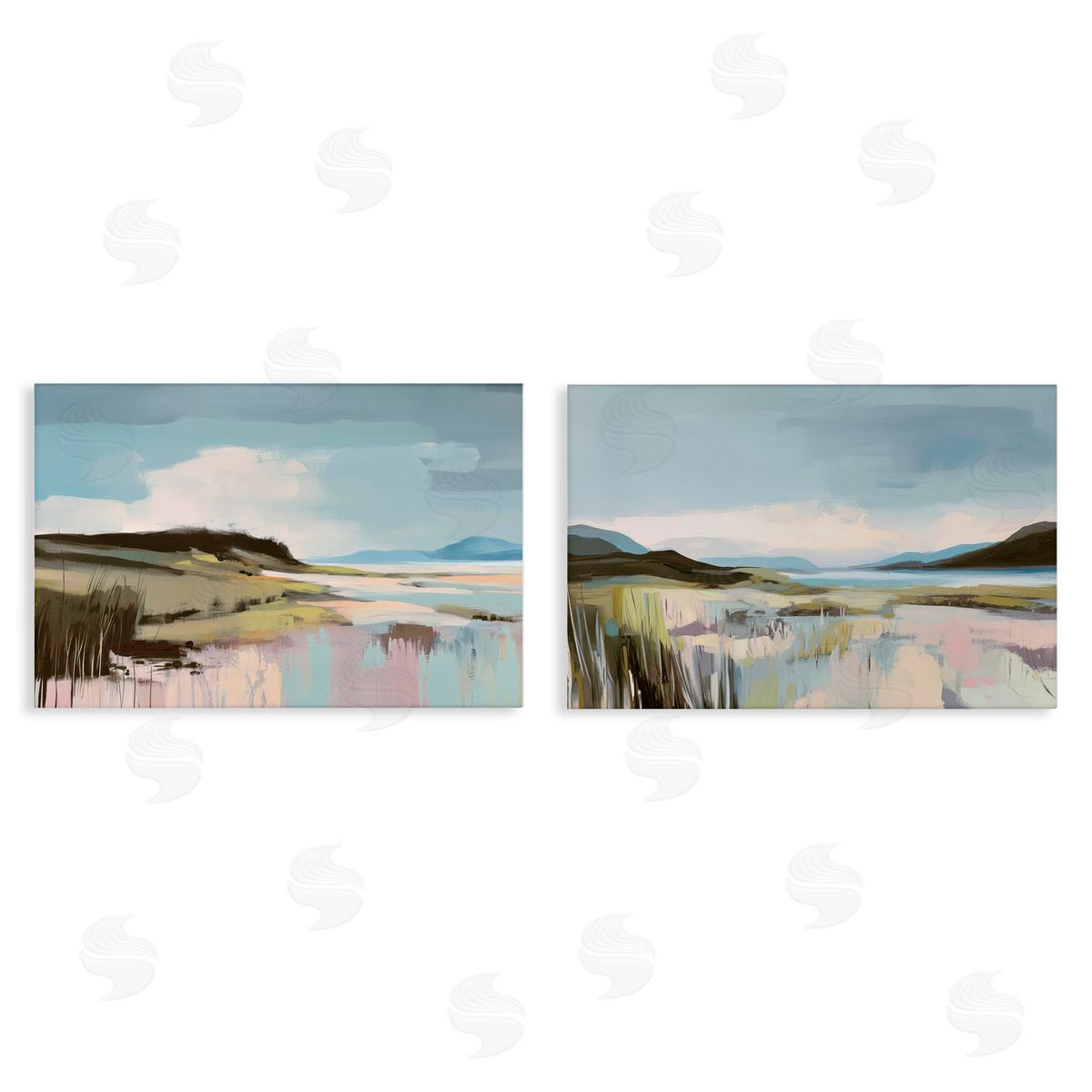 Elara Yasna Verdant Coastal Waters Canvas Wall Art Print