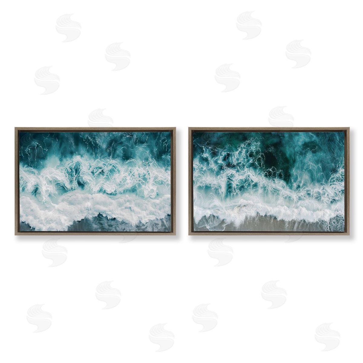 Lazar Studio Hazy Water Waves Canvas Wall Art Print